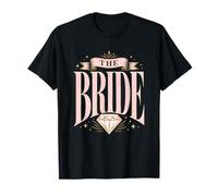 The Bride Wedding Party Typographie Moderne élégante féminine T-Shirt