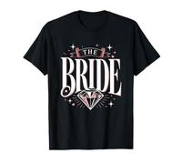 The Bride Wedding Party Typographie Moderne Minimaliste T-Shirt