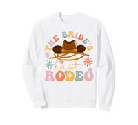 The Bride's Last Rodeo Groovy Bridal Party Horse Lover Sweatshirt
