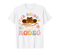 The Bride's Last Rodeo Groovy Bridal Party Horse Lover T-Shirt