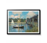 The Bridge at Argenteuil par Claude Monet, impression de paysage impressionniste, scène de rivière, décoration murale vintage de village français, cadeau, archivage mat, A1 (encadré) - 84,1 x 59,4 cm