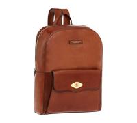 The Bridge, Femme, Sacs, Brun, Taille: ONE Size Sac à dos en cuir marron avec détails en métal doré