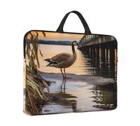The Bridge Housse de protection antichoc pour ordinateur portable 14" Motif oie sauvage avec poignée