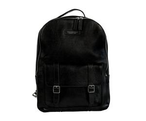 The Bridge - Sac à dos en cuir noir avec rabat et crochet - Femme - Sacs - Noir - Taille: ONE Size