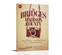 The Bridges Of Madison Co Poster imperméable pour salon, chambre à coucher, décoration de maison, bureau et préparation de cadeaux, cadeaux exquis à offrir aux gens 50 x 75 cm