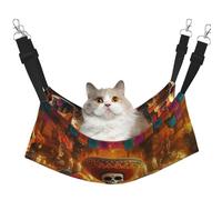 The Bright Sugar Skull Autel Design And Marigolds Printed Pet Hamac - Hamac de couchage pour chats, lapins, furets, chiots, petits animaux
