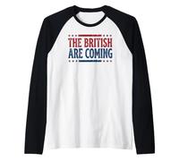 The British are Coming Patriotic Stars 4th of July Manche Raglan