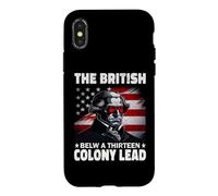 The British Blew A 13 Colony Lead Funny George Washington Coque pour iPhone X/XS