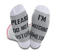 The Broadway Chaussettes musicales inspirées de Hamilton I'm Watching Hamilton Theatre Amoureux Cadeau fantaisie - Gris - Medium