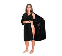 The Brobe - Robe de chambre pour convalescence après un cancer/une opération - noir - X-Large