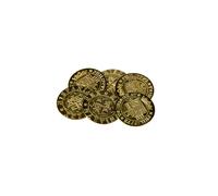 The Broken Token Prop Coins - 35 mm Pieces en or de huit rpliques de jeux sur le thme Pack de 6 pices de monnaie et de nouveaut historiques