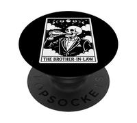 The Brother in Law Carte de Tarot Squelette Smoking Lune sorcière PopSockets PopGrip Adhésif