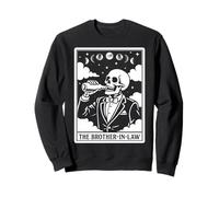 The Brother in Law Carte de Tarot Squelette Smoking Lune sorcière Sweatshirt