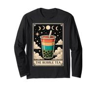 The Bubble Tea Boba Tea Carte de Tarot Motif Lune sorcière Manche Longue