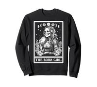 The Bubble Tea Boba Tea Thé au Lait Tarot Carte Squelette Sorcière Sweatshirt