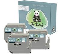 The Bubbli Originale | M-K221 M-K221BZ M221 Noir sur Blanc Ruban compatible pour Étiqueteuse BROTHER P-Touch PT-45 PT-55 PT-65 PT-70 PT-75 PT-80 PT-85 PT-90 PT-M95 PT-100 PT-110 (9mm x 8m | PACK 3)