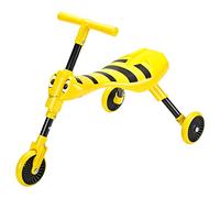 The Bugs Scuttlebug Bumble - Tricycle 3 Roues Pliable pour Tout-Petits - Direction sur Roue Avant - Roues Silencieuses Anti-Rayures - Dès 12 à 36 Mois - Jaune/Noir