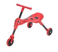 The Bugs Tricycle Bébé 3 Roues - Porteur ScuttleBug Pliant - Dès 12 Mois - Direction Facile, Roues Silencieuses Anti-Rayures - Pour Intérieur/Extérieur - Rouge Coccinelle