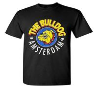 The Bulldog Amsterdam Coffee Shop Official T Shirt Mens XL Black wLogo Graphic L Black S