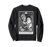 The Bulldog Carte de Tarot Squelette pour Grand-mère Motif Lune sorcière Sweatshirt