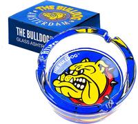 The Bulldog Cendrier En Verre Bleu Original Bulldog