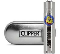 The Bulldog Clipper Briquet En Métal Argenté + Coffret Cadeau