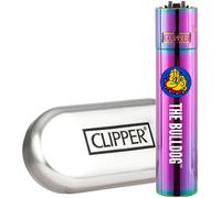 The Bulldog Clipper Briquet En Métal Argenté + Coffret Cadeau