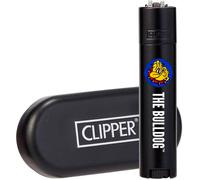 The Bulldog Clipper Briquet En Métal Argenté + Coffret Cadeau
