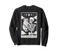 The Bulldog Dad Dog Dad Carte de Tarot Squelette pour la fête des pères Sweatshirt