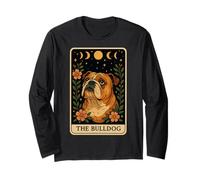 The Bulldog Dog Carte de Tarot Motif Lune sorcière Manche Longue