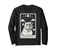 The Bulldog Dog Carte de Tarot Motif Lune sorcière Manche Longue
