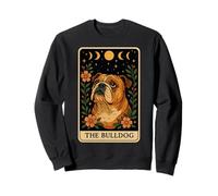The Bulldog Dog Carte de Tarot Motif Lune sorcière Sweatshirt