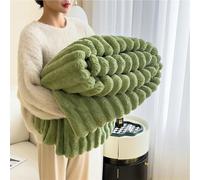 The Bunny Blanket for Women - 1000GSM Super Soft Fluffy Bubble Plush Throw, Thick Warm Cozy Furry Couch Bed Sofa Living Room (Green,62" X 79"/150 X 200cm)