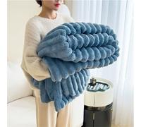 The Bunny Blanket for Women - 1000GSM Super Soft Fluffy Bubble Plush Throw, Thick Warm Cozy Furry Couch Bed Sofa Living Room (Blue,70" X 79"/180 X 200cm)