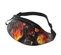 The Burning Guitar Grand Sac Banane pour Homme, Cadeaux pour Le Sport, l'entraînement, Le Voyage, la Course à Pied, Le Sac de Taille décontracté