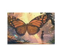 The Butterfly To The Little Girl Puzzle de 1000 pièces en bois pour adultes Cadeaux Décoration d'intérieur