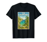 The Calanques France Vintage Voyage Souvenir Art Graphique T-Shirt