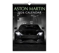 The Calendar King - Aston - Calendrier mural 2025 - Nostalgique/automobile/voiture classique/Noël/anniversaire/idée cadeau/nouveauté/Père Noël secret/cadeau de bureau (couleur complète, format A3)