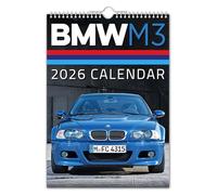 The Calendar King Beemer M3-2025 Calendrier mural - Nostalgique/automobile/voiture classique/Noël/anniversaire/idée cadeau/nouveauté/Père Noël secret/cadeau de bureau (couleur complète, format A3)