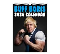 The Calendar King // Buff Borris - Boris Johnson - Calendrier mural 2026 - Format A4 // Insolite/drôle