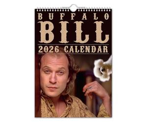 The Calendar King // Buffalo Bill - Calendrier mural 2025 // Drôle/insolite/Noël/anniversaire/idée cadeau/nouveauté/humour/Père Noël secret/planificateur/cadeau de bureau (couleur complète, format A4)