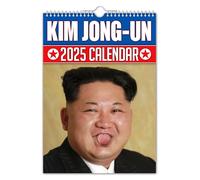 The Calendar King - Kim Jong-Un - Calendrier mural 2025 - Drôle/insolite/Noël/anniversaire/idée cadeau/nouveauté/humour/Père Noël secret/planificateur annuel (couleur complète, format A4)