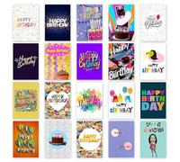 The Calendar King // Lot de 20 cartes d'anniversaire assorties avec enveloppes - Imprimé sur carte de qualité supérieure - Taille finie : 148 mm x 210 mm - BDAY_006