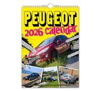 The Calendar King // Peugeot - Calendrier mural 2026 - Format A4 // Drôle/Insolite/Noël/Anniversaire/Idée Cadeau/Nouveauté/Humour/Secret Santa