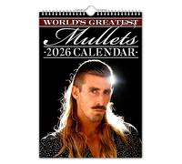 The Calendar King // World's Greatest Mullets - Calendrier mural 2026 (couleur, format A4)