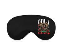The California Republic Bear Sleep Eye Mask Soft Eye Covers Blocking Lights Bandeau avec sangle réglable pour la sieste de voyage