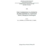 The Cambridge Platonists in Philosophical Context: Politics, Metaphysics and Religion