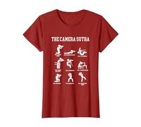 The Camera Sutra Photographe T-Shirt, Femme, Canneberge, XL
