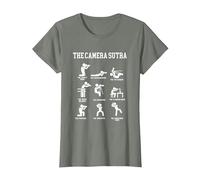 The Camera Sutra Photographe T-Shirt, Femme, Vert Kaki chiné, XL