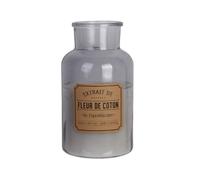 THE CANDLE FACTORY Bougie apothicaire XL Gris - D 14.5 X h25.5 cm - Noir